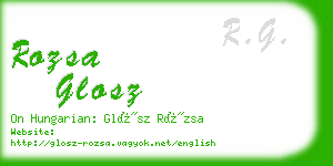 rozsa glosz business card